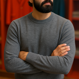 Suéter cuello O Gris “Rumi T’ika”