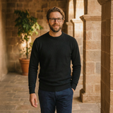 Black O-neck sweater “Yana Pacha”