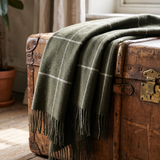 Tinkuy Plaid Blanket – Olive Green