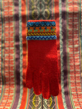 Gloves with colorful design