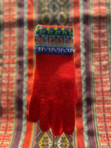 Gloves with colorful design