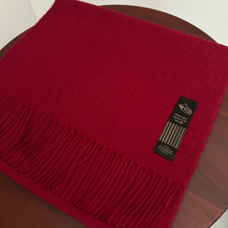 Etno alpaca solid color scarf