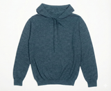 Suéter Hoodie Adriano Azul Cobalto de baby alpaca, Cusco - Etno Alpaca
