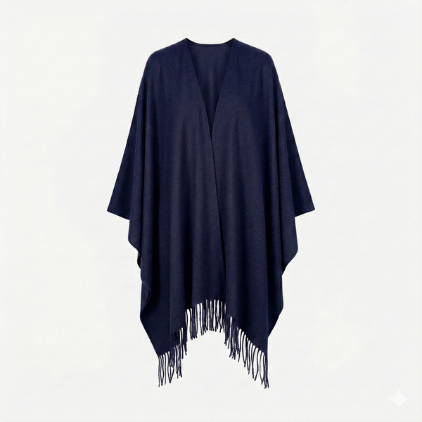 Samay Poncho – Navy — blue navy az1667 baby alpaca by Etno Alpaca