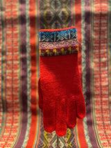 Gloves with colorful design